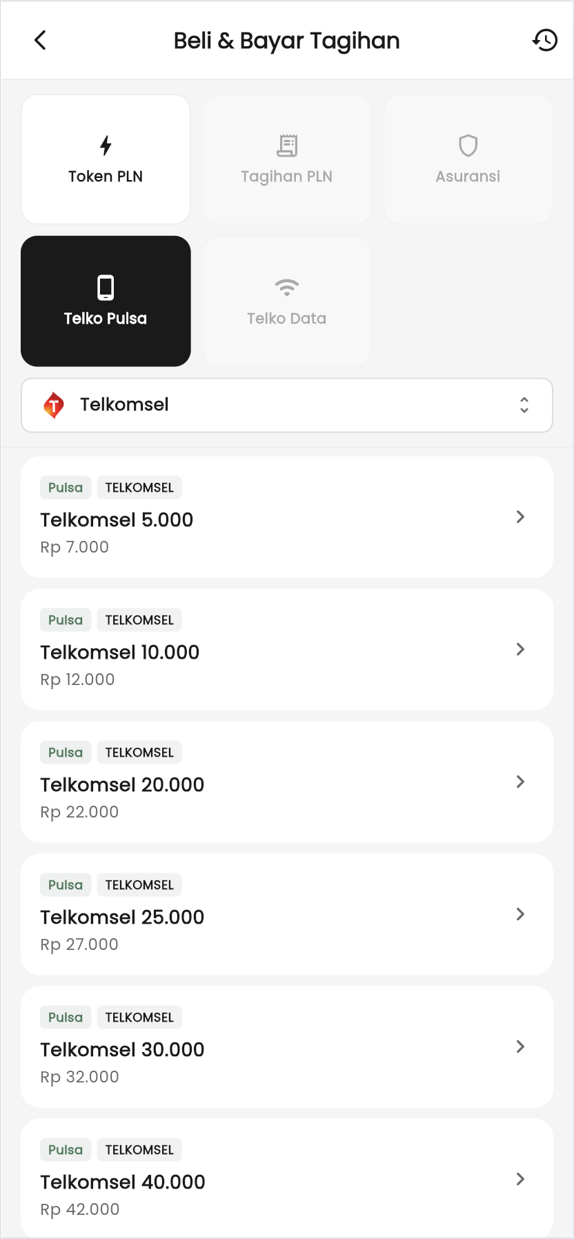 Beli dan bayar tagihan dari aplikasi